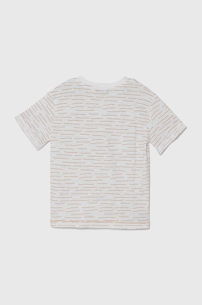 Tričko s prímesou ľanu United Colors of Benetton 362PG10DB.P.Seasonal béžová SS24