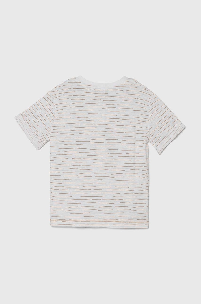 Tričko s prímesou ľanu United Colors of Benetton 362PG10DB.P.Seasonal béžová SS24