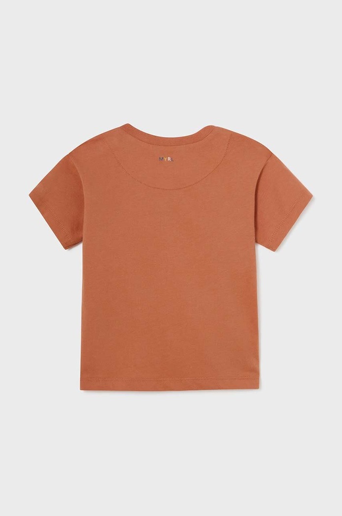 Bavlněné dětské tričko Mayoral 1021.3F.Baby.PPYH oranžová SS24