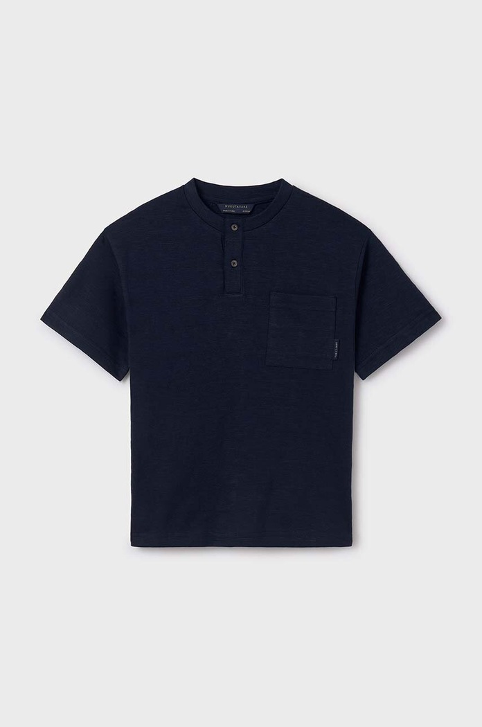 Mayoral T-shirt bawełniany granatowy 6035.7D.Junior.PPYH
