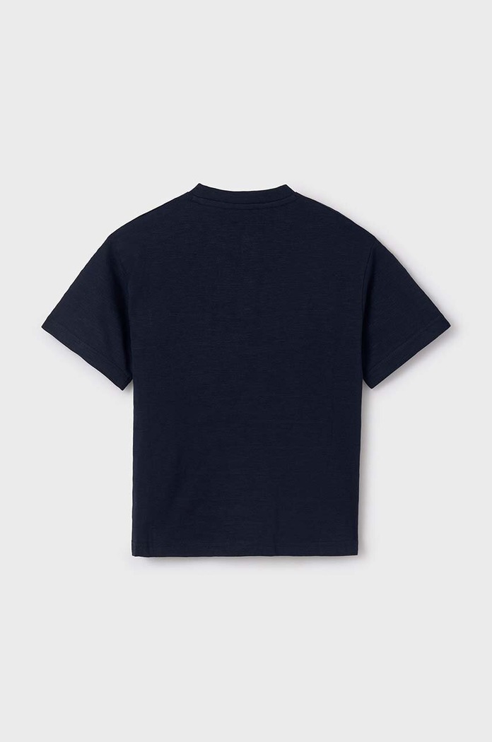 Mayoral T-shirt bawełniany 6035.7D.Junior.PPYH granatowy SS24