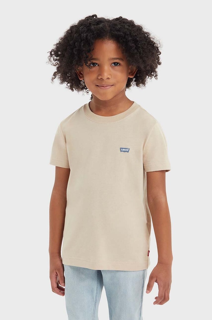 Levi's t-shirt bawełniany dziecięcy bawełna beżowy 8EA100