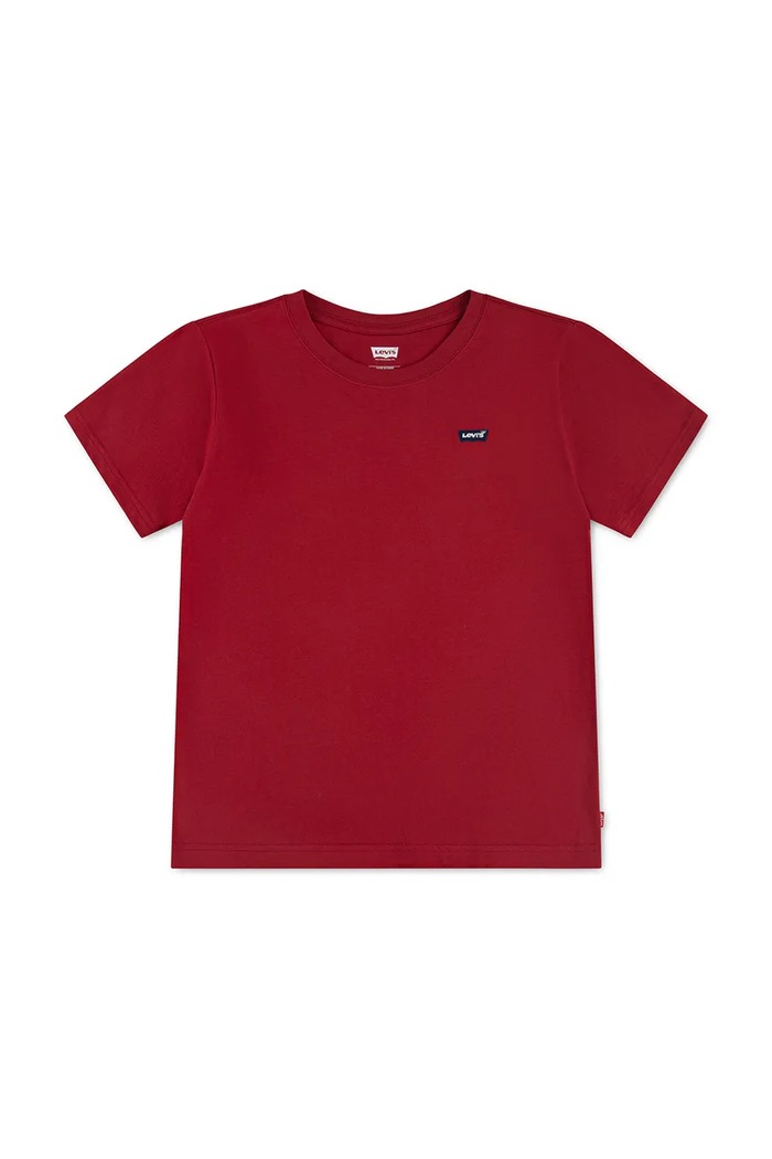 Levi's T-shirt basic dziecięcy bawełniany LVB BATWING CHEST HIT czerwony 8EA100