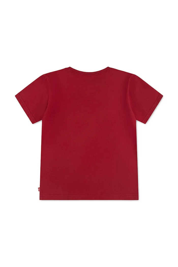Levi's T-shirt basic dziecięcy bawełniany LVB BATWING CHEST HIT 8EA100 czerwony SS26