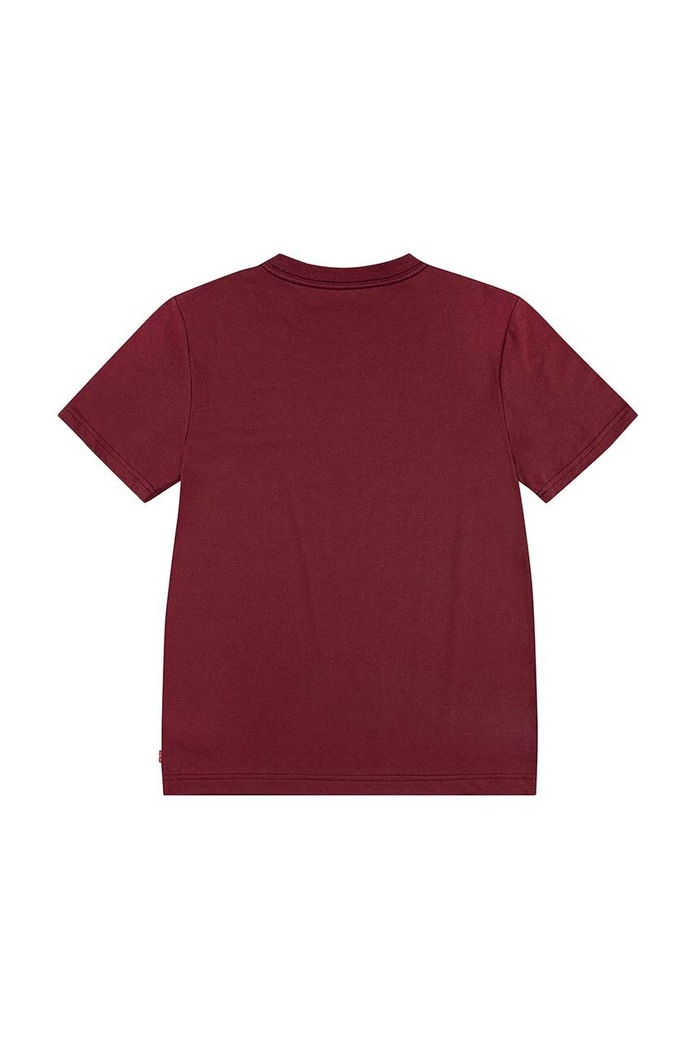 Levi's t-shirt bawełniany dziecięcy 9EA100 bordowy SS26