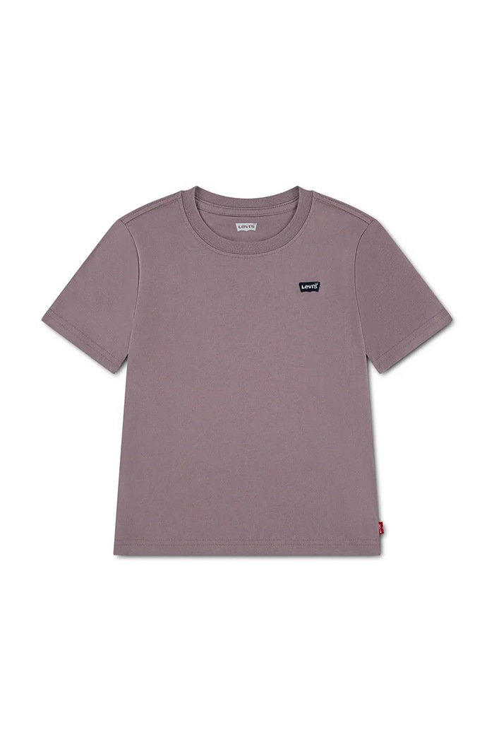 Levi's T-shirt basic dziecięcy bawełniany LVB BATWING CHEST HIT fioletowy 9EA100