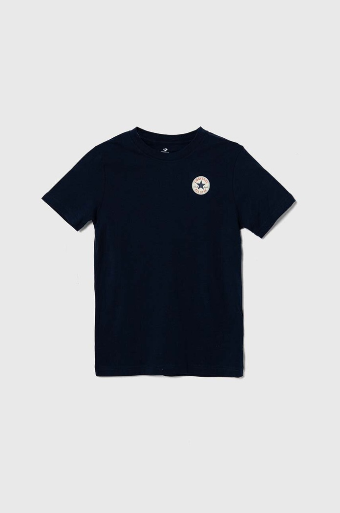 Converse t-shirt bawełniany dziecięcy nadruk granatowy 9C9506