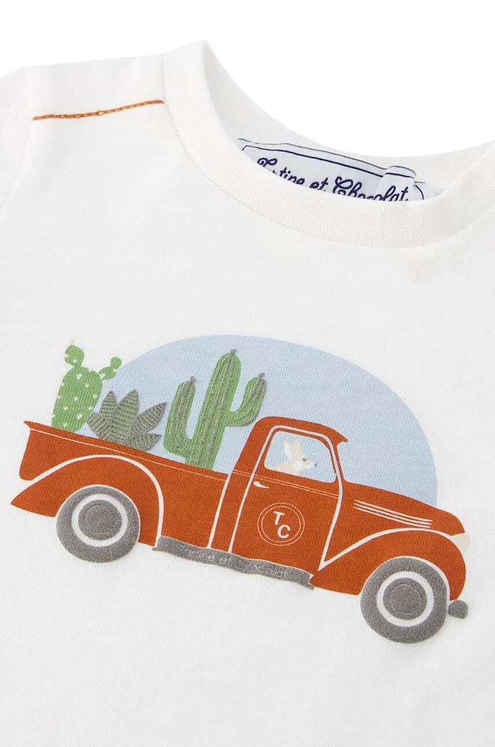 Tartine et Chocolat tricou din bumbac pentru bebelusi rosu TY10051.60.74