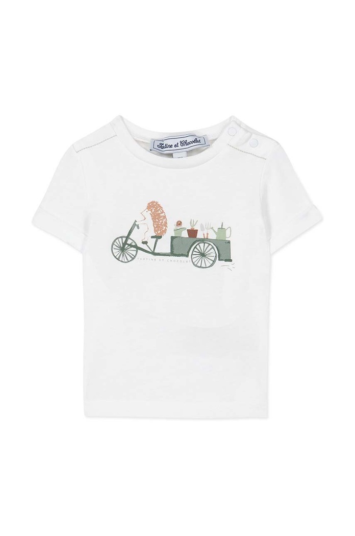 Pamučna majica kratkih rukava za bebe Tartine et Chocolat TY10051.80.94 zelena SS24