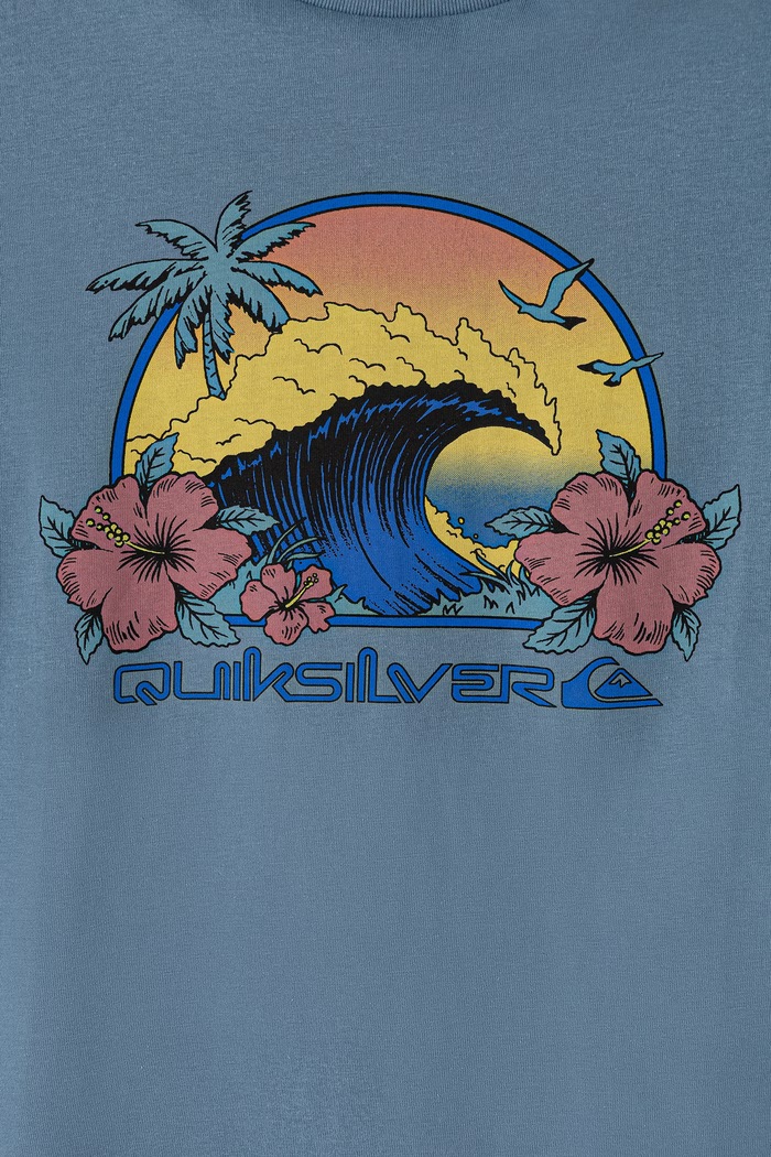 Chłopiec Quiksilver T-shirt dziecięcy bawełniany RIDTODAYSSYTH EQBZT04726 niebieski
