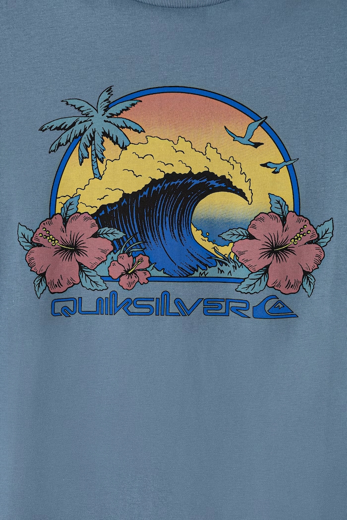 Chłopiec Quiksilver T-shirt dziecięcy bawełniany RIDTODAYSSYTH EQBZT04726 niebieski