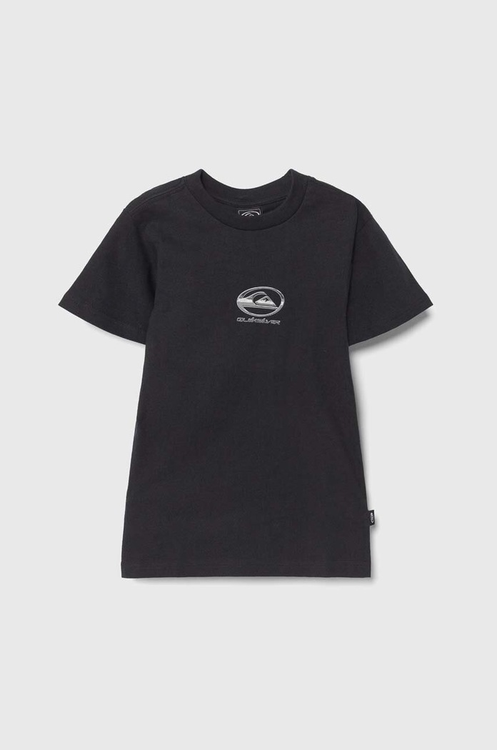 Dětské bavlněné tričko Quiksilver CHROME LOGO kulatý černá AQBZT04375