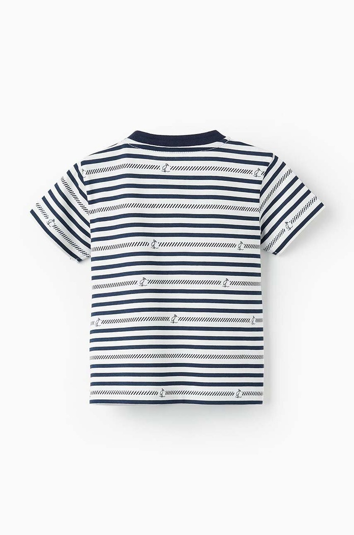 Μωρό βαμβακερό μπλουζάκι zippy 3105911201 μπλε SS24