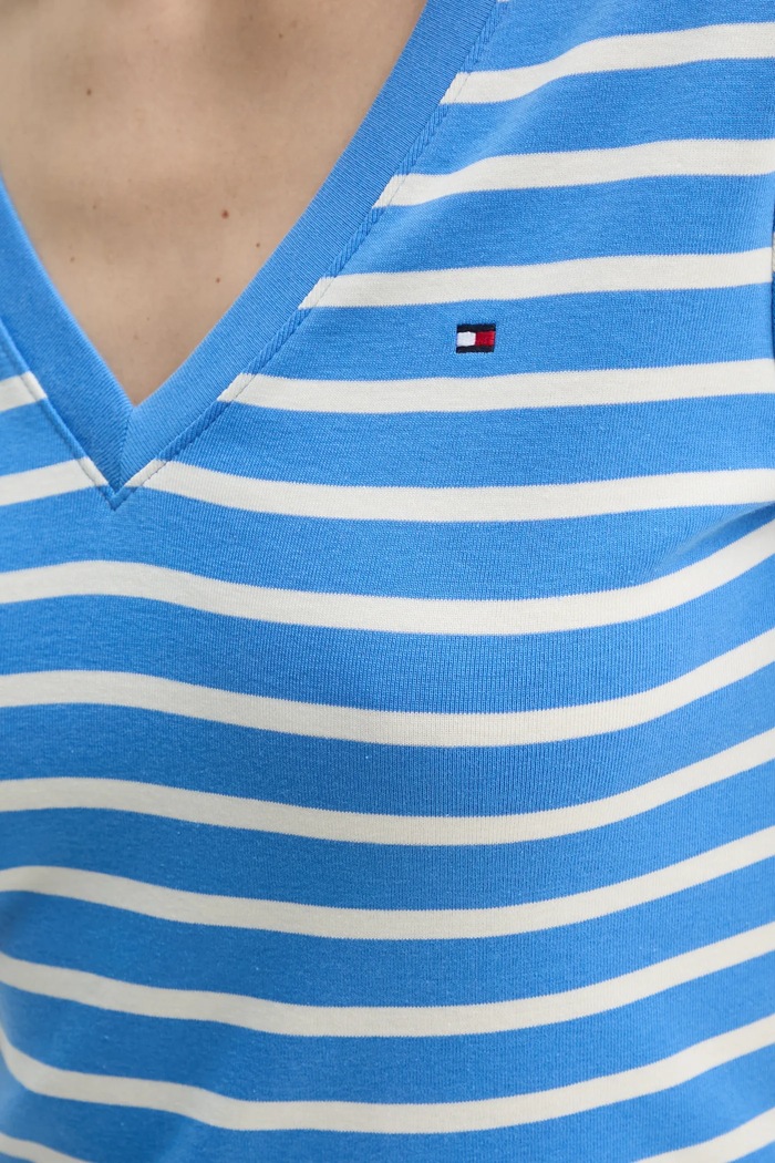 Tommy Hilfiger tričko dámske bavlnené WW0WW40584 fialová