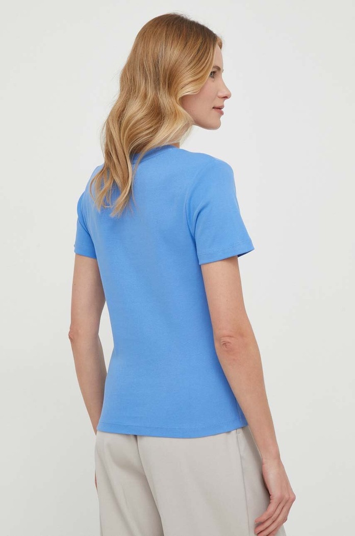 Tommy Hilfiger T-shirt damski bawełniany WW0WW40584 niebieski AA00