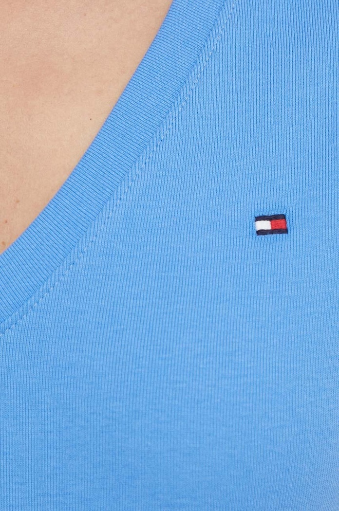 Tommy Hilfiger T-shirt damski bawełniany niebieski WW0WW40584