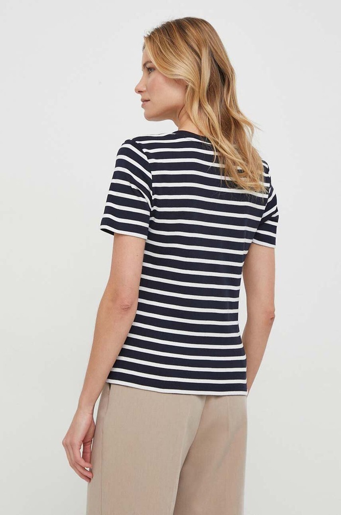 Tommy Hilfiger tričko dámské bavlněné WW0WW40584 námořnická modř AA00