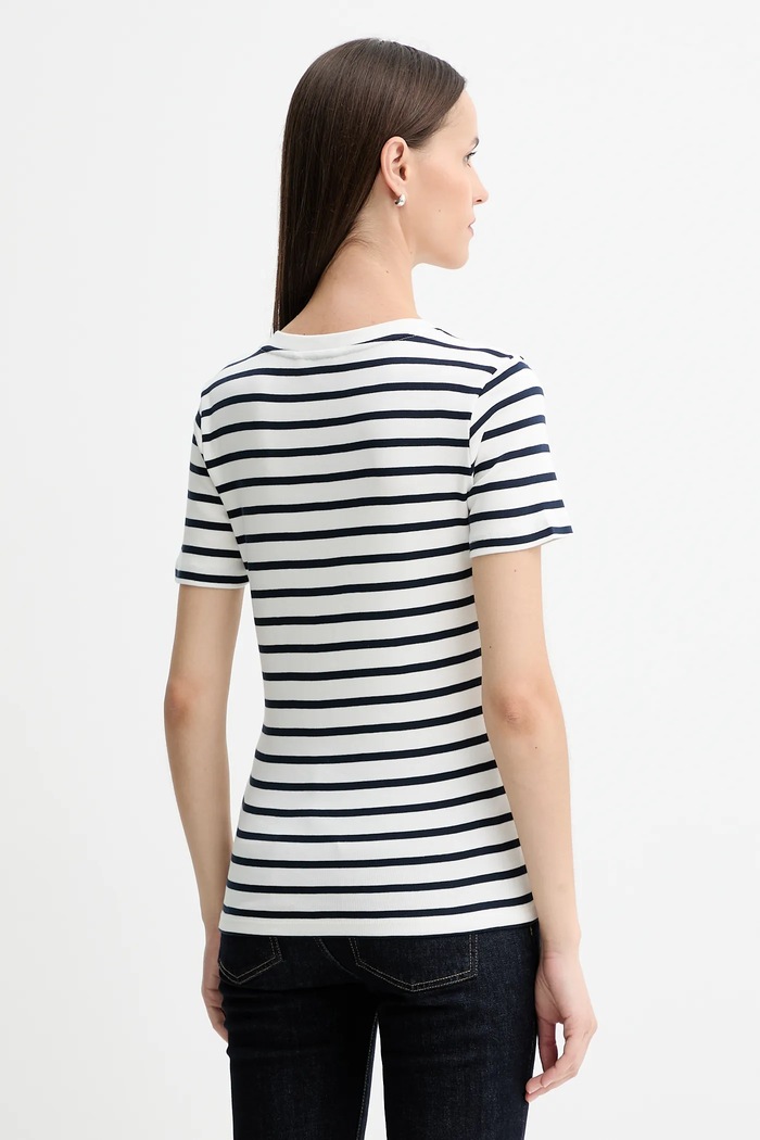 Oblečenie Tommy Hilfiger tričko dámske bavlnené WW0WW40584 tmavomodrá
