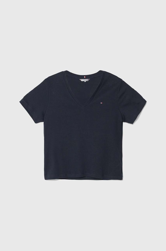 Tommy Hilfiger tričko dámske bavlnené jednofarebný tmavomodrá WW0WW40584