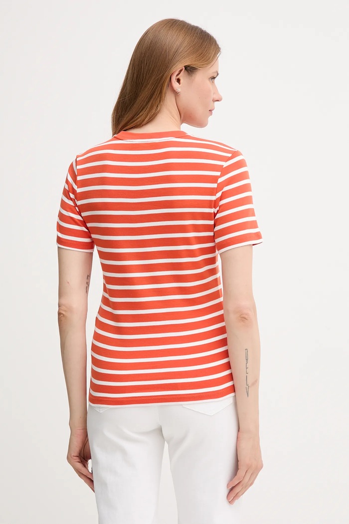 Tommy Hilfiger tričko dámske bavlnené WW0WW40587 oranžová SS26