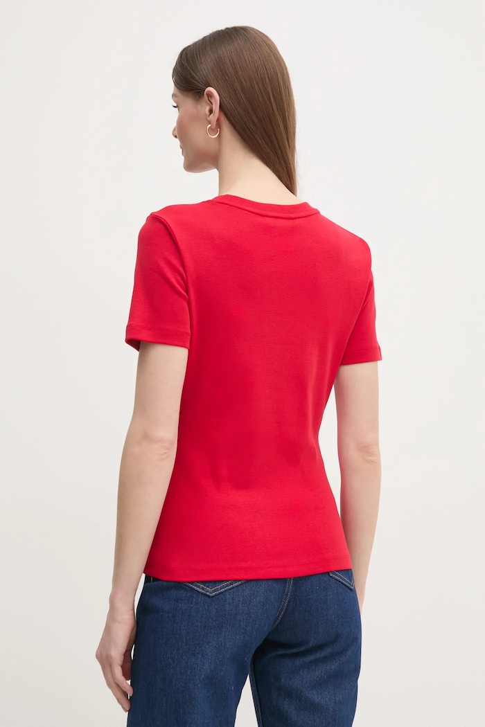 Oblečenie Tommy Hilfiger tričko dámske bavlnené WW0WW40587 červená