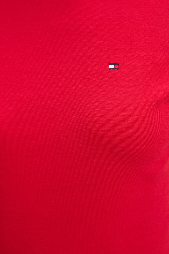 Tommy Hilfiger tričko dámske bavlnené WW0WW40587 červená