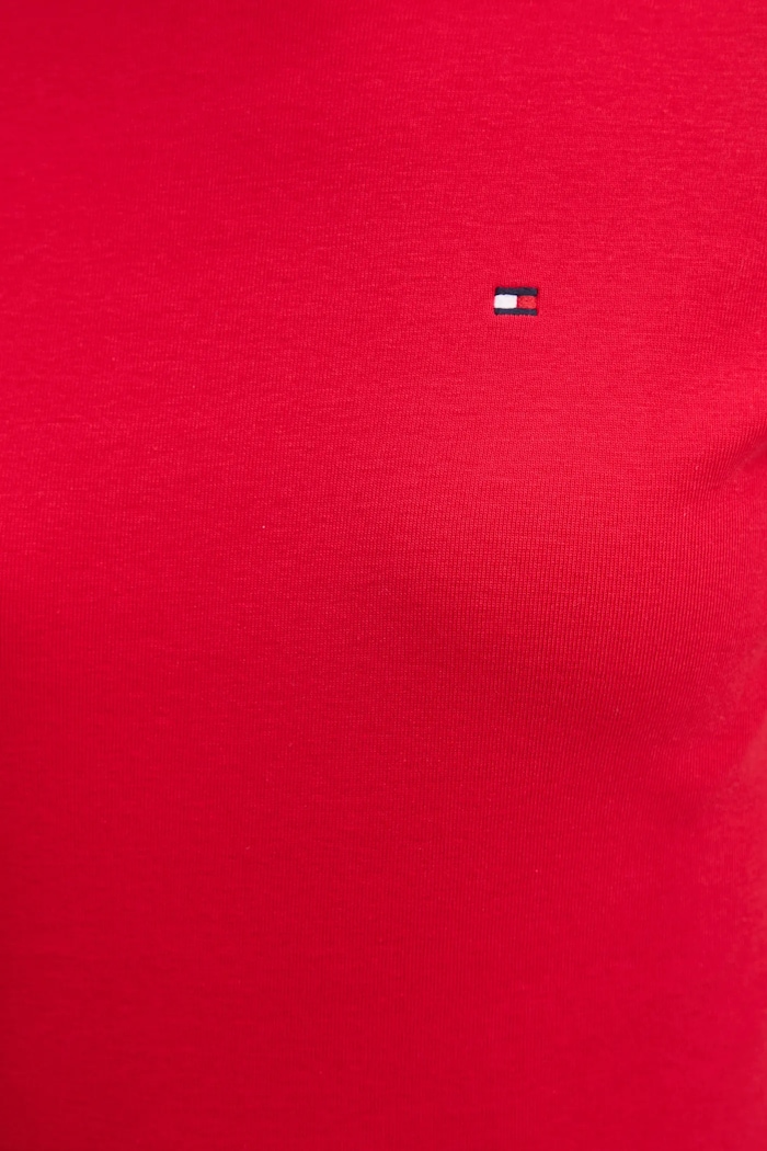 Tommy Hilfiger tričko dámske bavlnené WW0WW40587 červená