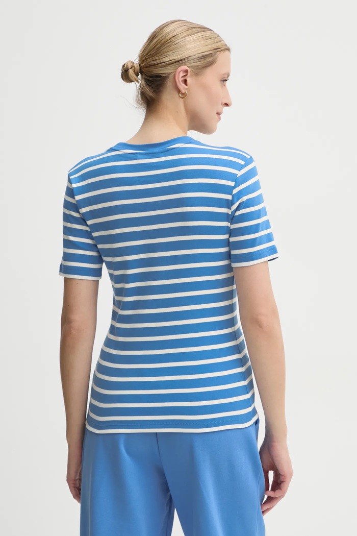 Oblečenie Tommy Hilfiger tričko dámske bavlnené WW0WW40587 modrá
