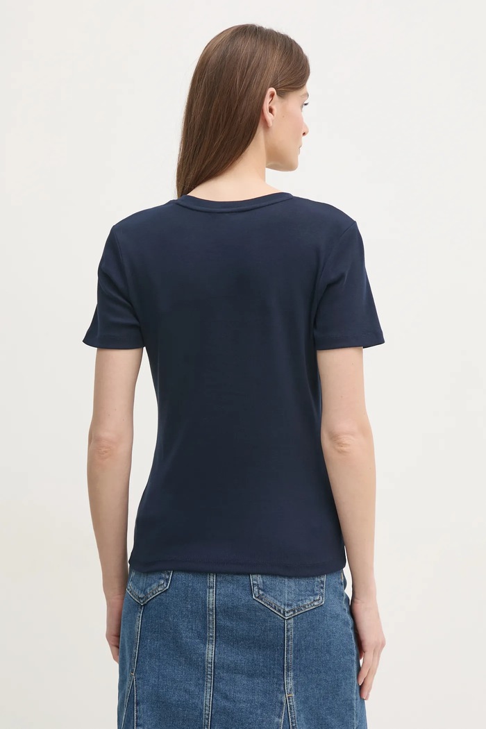 Oblečenie Tommy Hilfiger tričko dámske bavlnené WW0WW40587 tmavomodrá