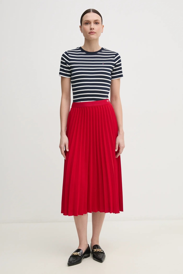 Tommy Hilfiger tričko dámske bavlnené WW0WW40587 tmavomodrá SS26