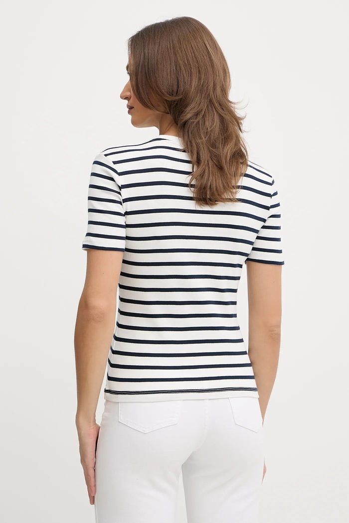 Tommy Hilfiger t-shirt γυναικείο βαμβακερό WW0WW40587 σκούρο μπλε SS26