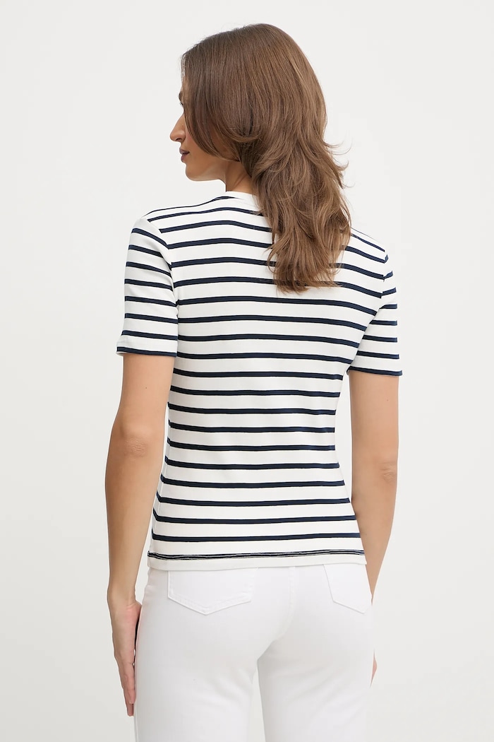 Tommy Hilfiger t-shirt γυναικείο βαμβακερό WW0WW40587 σκούρο μπλε SS26