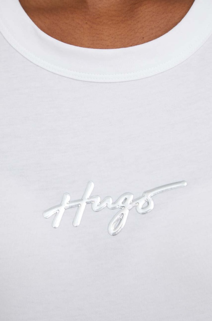 Bavlnené tričko HUGO biela 50508289