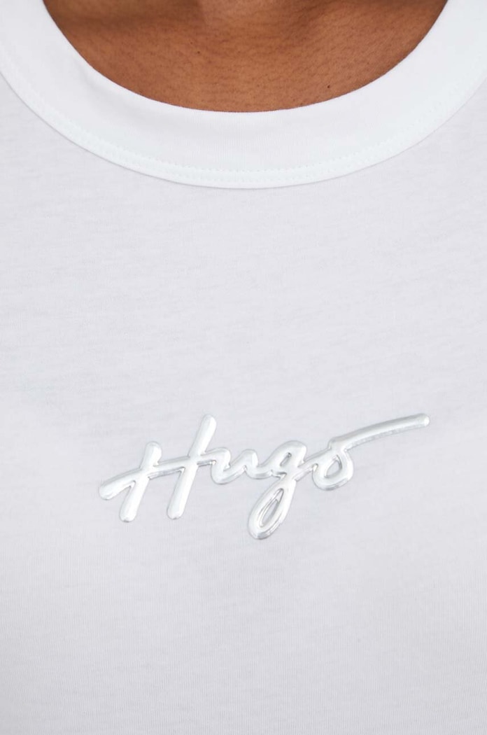 Bavlnené tričko HUGO biela 50508289