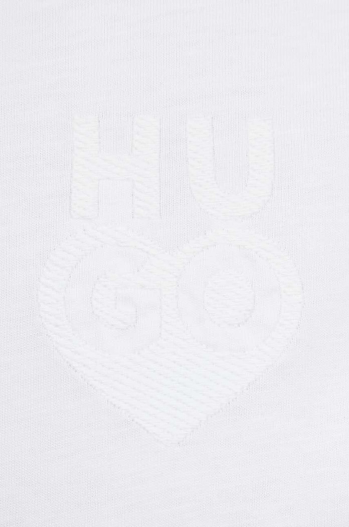 Bavlnené tričko HUGO 50517496 biela