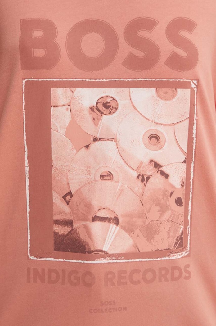 Bavlnené tričko Boss Orange 50506970 oranžová