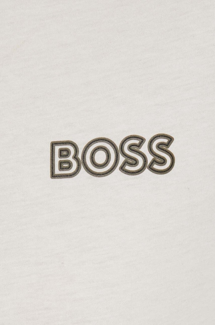 Βαμβακερό μπλουζάκι BOSS μπεζ 50517925