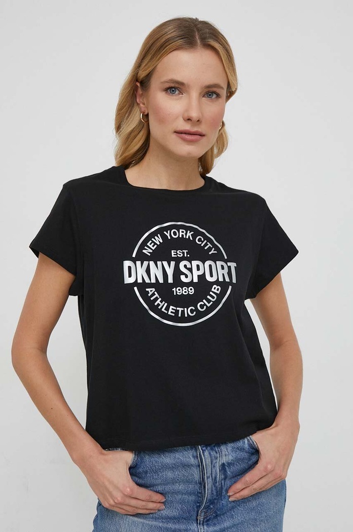 Pamučna majica Dkny DP3T9563 crna SS24