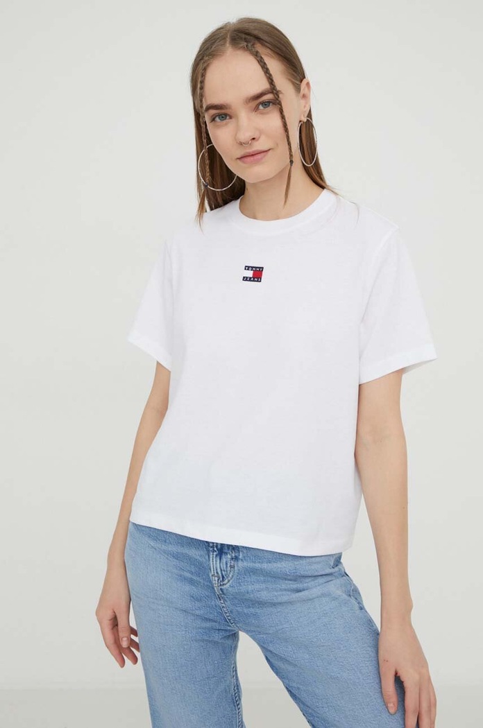 Tommy Jeans t-shirt fehér DW0DW17391