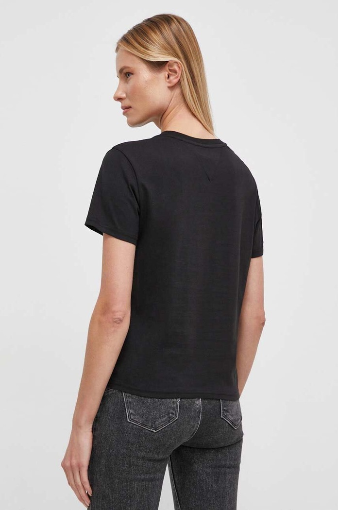 Oblečení Tommy Jeans Bavlněné tričko Tommy Jeans DW0DW17359 černá