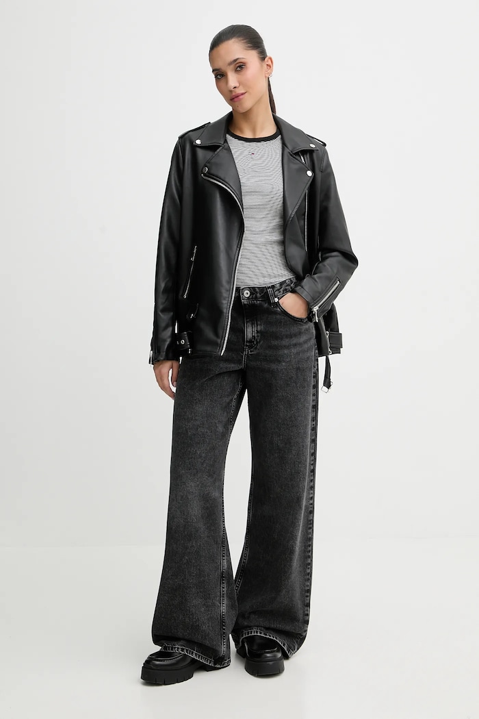 Tommy Jeans basic tričko dámske bavlnené s elastanom DW0DW17383 čierna AA00