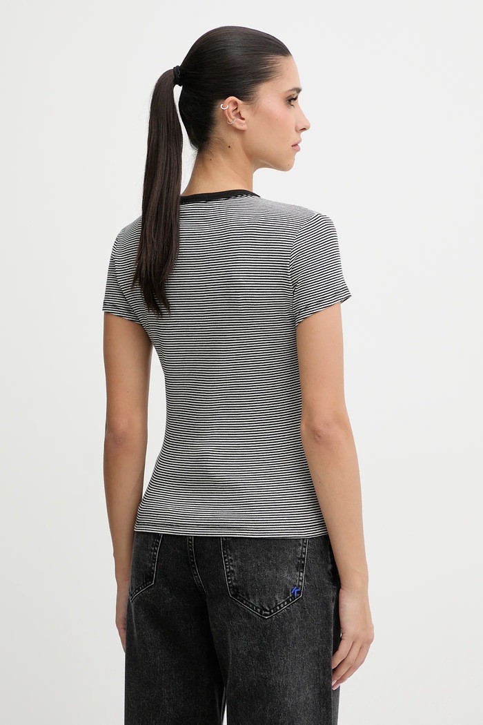 Oblečenie Tommy Jeans basic tričko dámske bavlnené s elastanom DW0DW17383 čierna