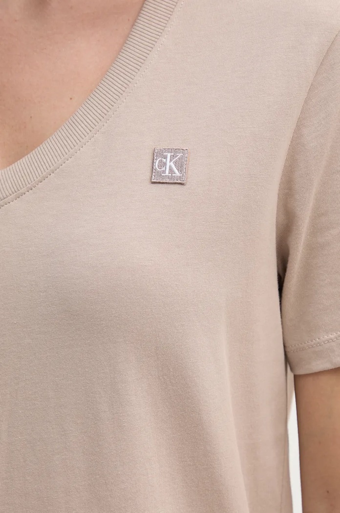 Calvin Klein Jeans t-shirt in cotone J20J222560 beige