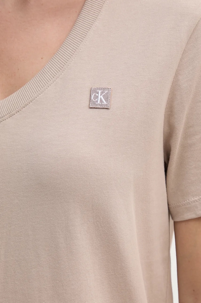 Calvin Klein Jeans t-shirt in cotone J20J222560 beige