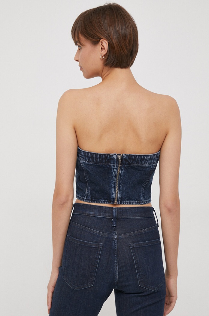 Oblečení Džínový top Calvin Klein Jeans J20J222870 námořnická modř