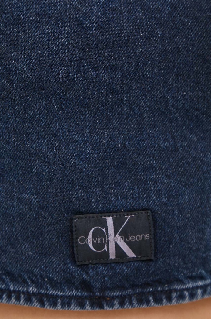 Džínový top Calvin Klein Jeans J20J222870 námořnická modř