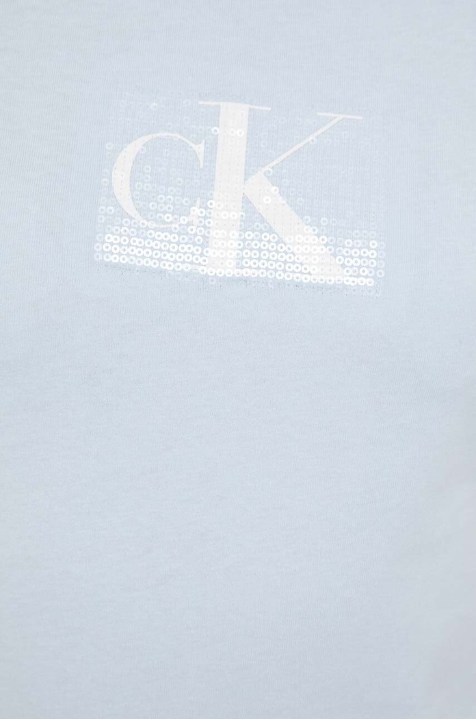 Bavlněné tričko Calvin Klein Jeans J20J222961 modrá