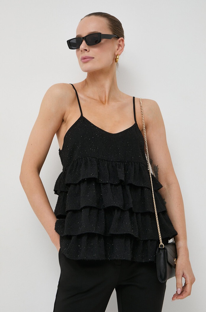 Top Twinset jednofarebný čierna 241AP2332