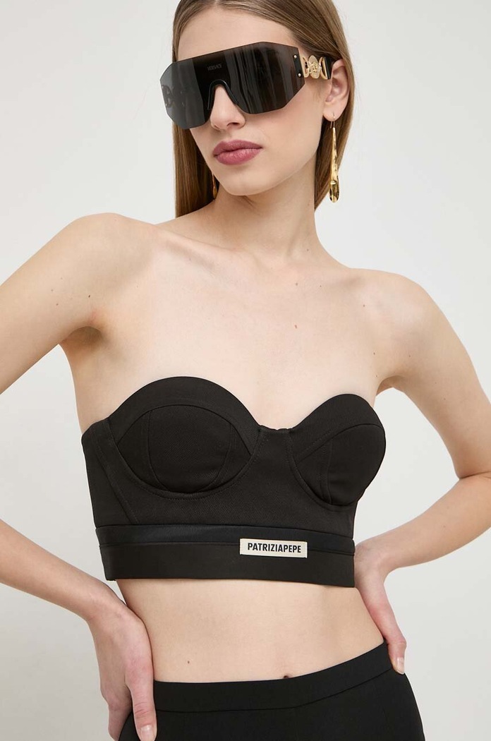 Top Patrizia Pepe slim čierna 8C0676.A375