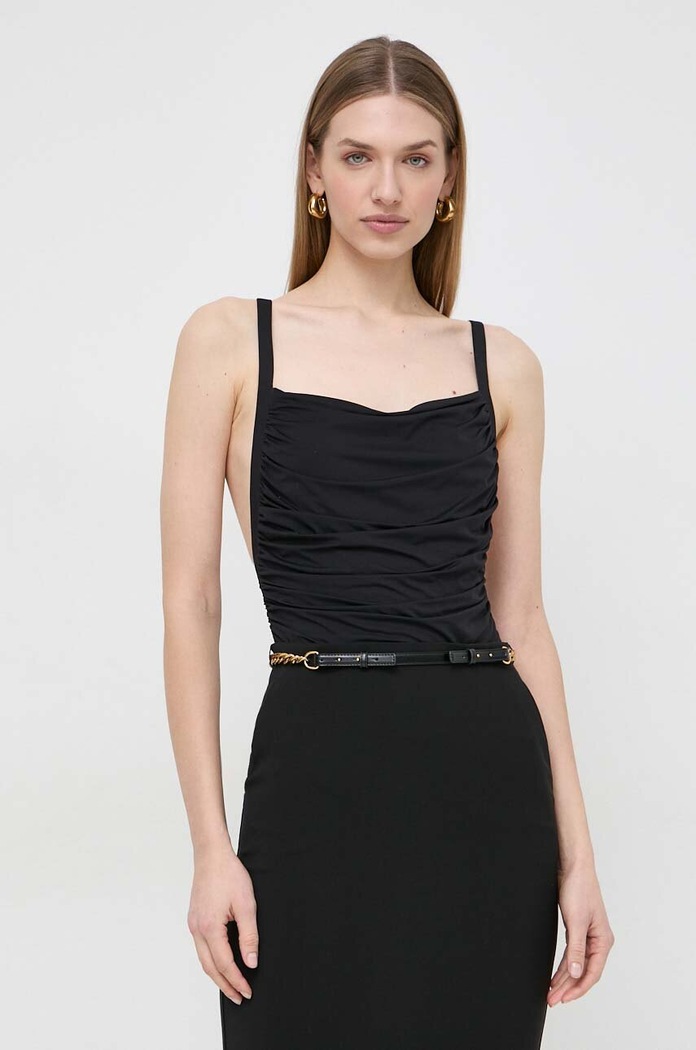 Patrizia Pepe body z elastanem czarny 8M1551.J154